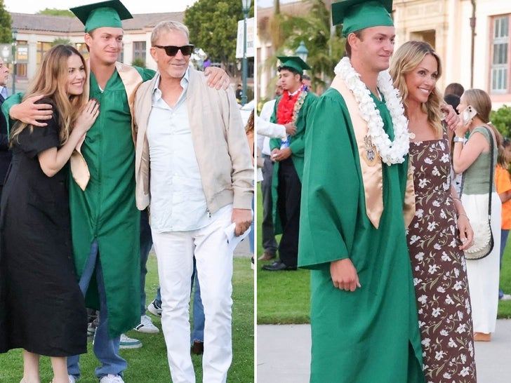 Kevin Costner and ExWife Christine Baumgartner Pose Separately with(02)